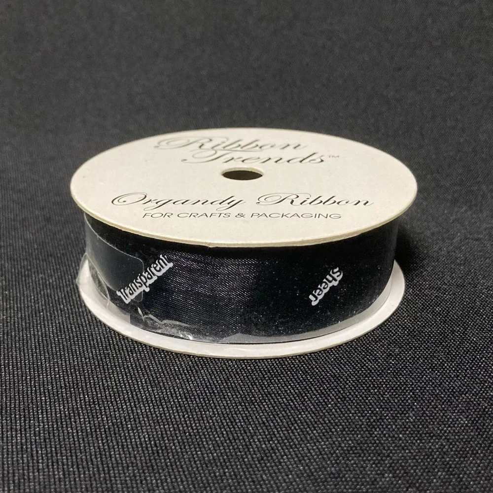 ⭐️ Ribbon Trends Sheer Black Craft Ribbon 7/8” x 288”
